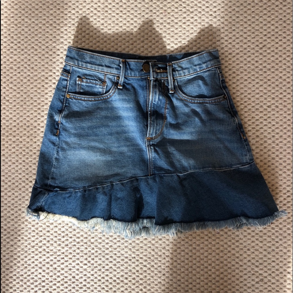 Mini jean skirt